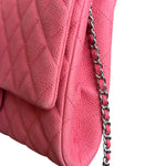 Chanel Coral Pink Matte Quilted Caviar Flap Shoulder Bag 2012