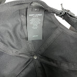 Saint Laurent Black SL Embroidered Baseball Cap