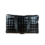 Chanel Black Patent Chocolate Bar Bowler Bag 2002