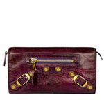 Balenciaga Purple Moto Flap Wallet