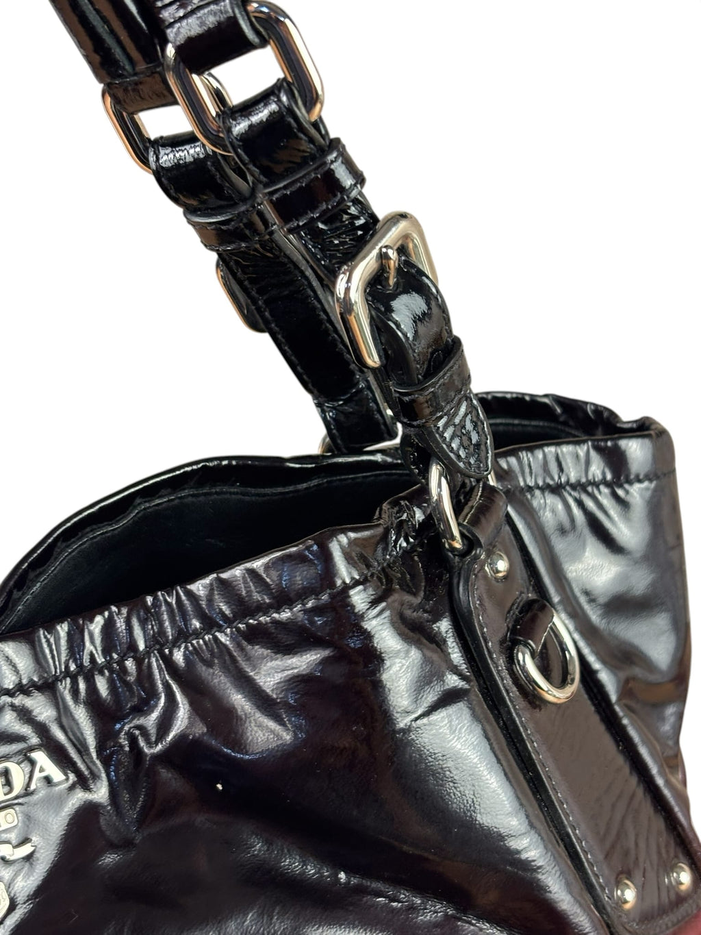 Prada Colorblock Patent Leather Vernice Sfumato Ombrè Handbag