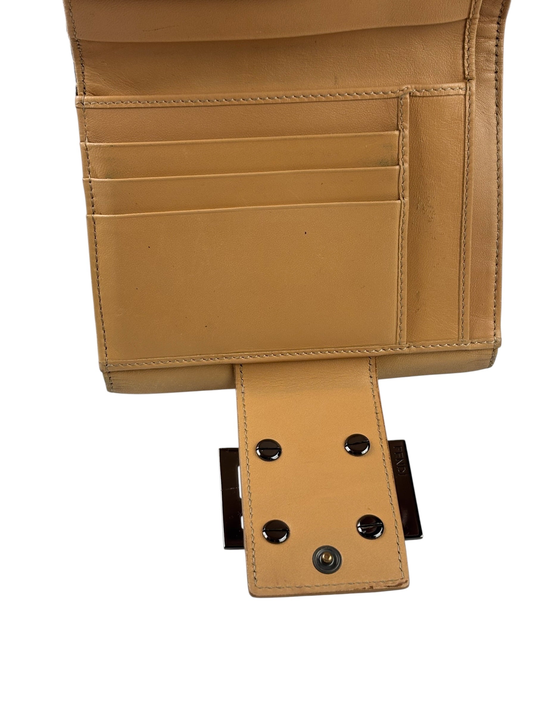 Fendi Beige Zucca Bi-Fold Wallet