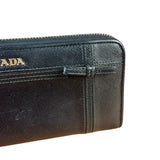 Prada Black Saffiano Leather Long Wallet