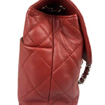 Chanel Red Qulited Leather Flap Shoulder Bag 2011