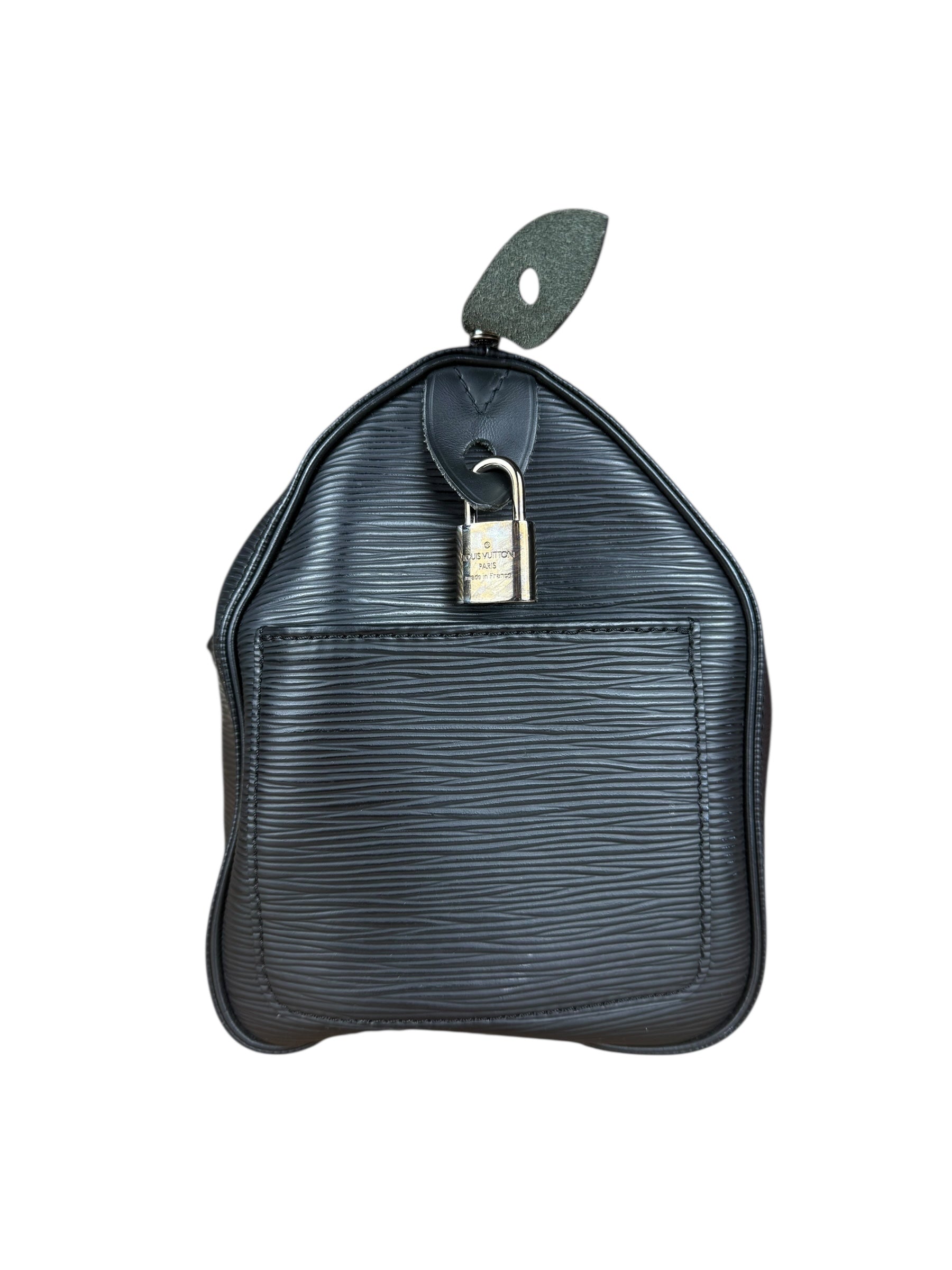 Louis Vuitton Black Epi Speedy 25