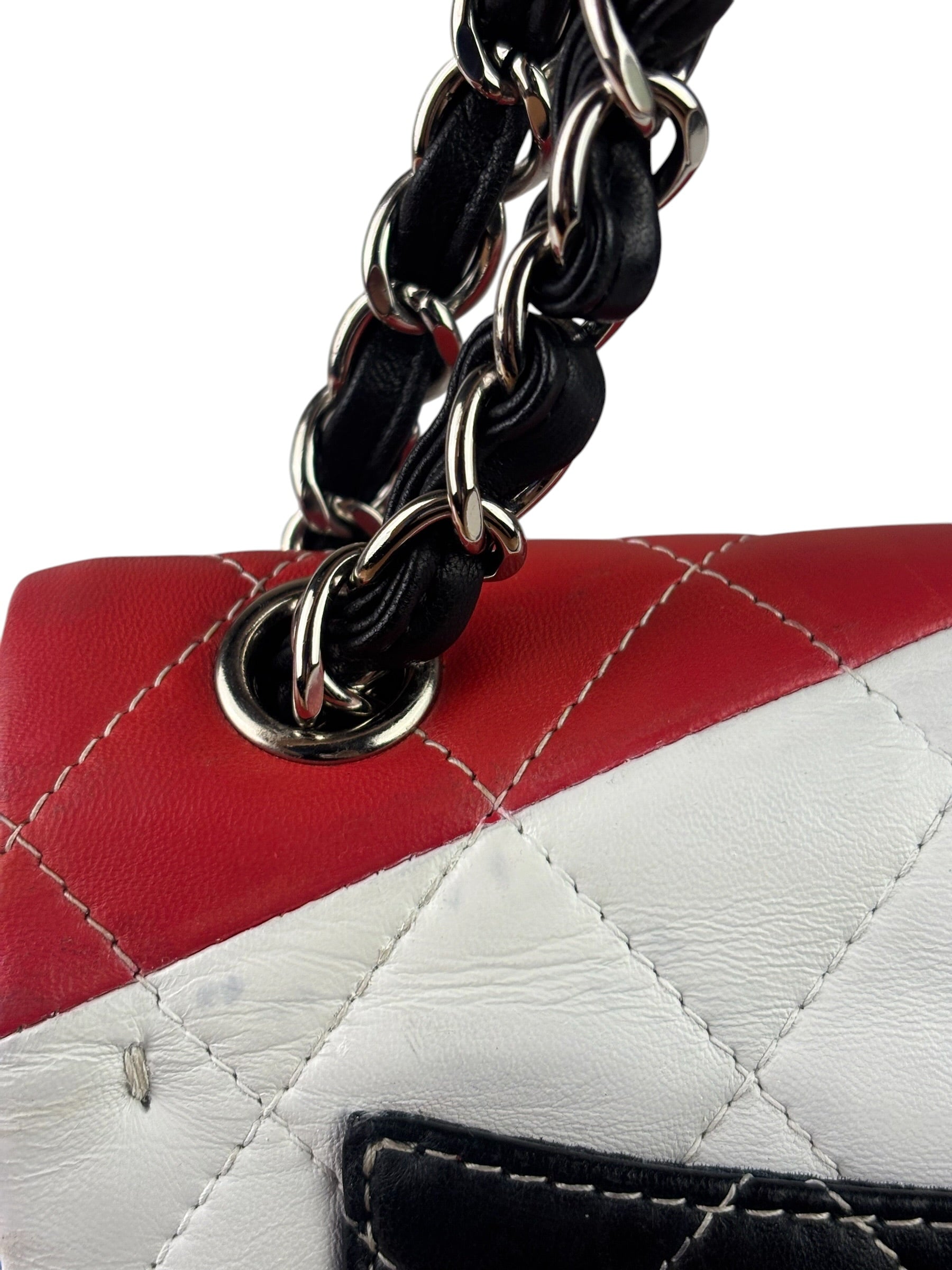 Chanel Colorblock Quilted Lambskin Medium Double Flap Bag 2013