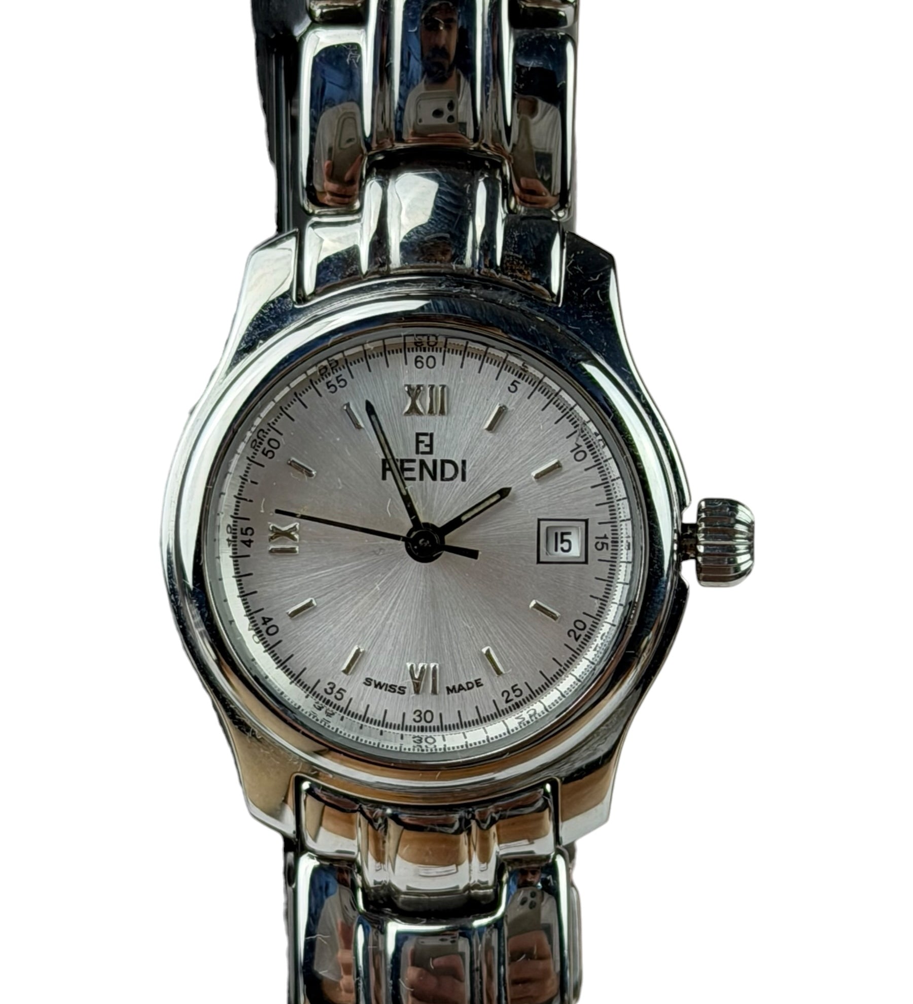 Fendi 210L Roman/Stick Silver Dial