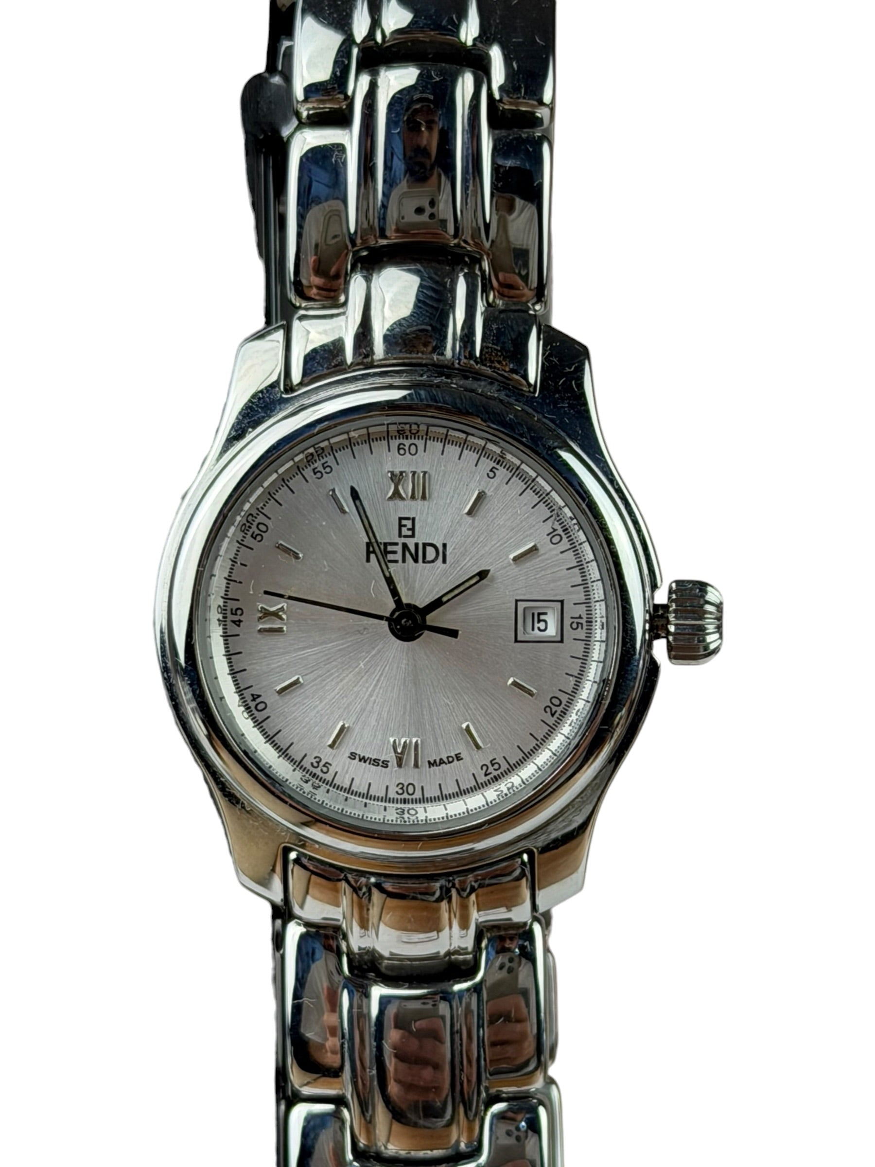 Fendi 210L Roman/Stick Silver Dial