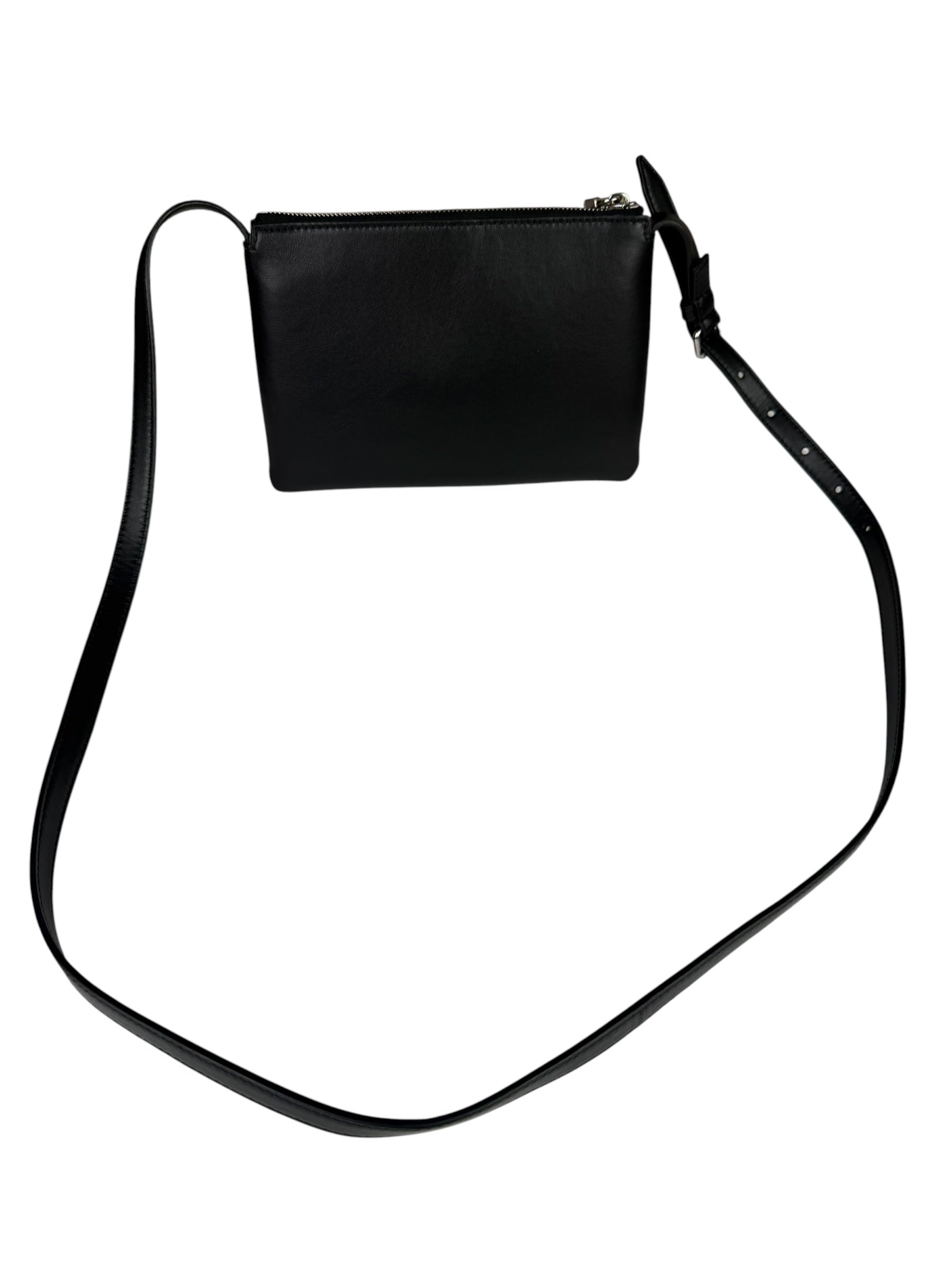 Fendi Roma Black Calf Leather Pochette Crossbody