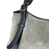 Loewe Suede Anagram Shoulder Tote Olive