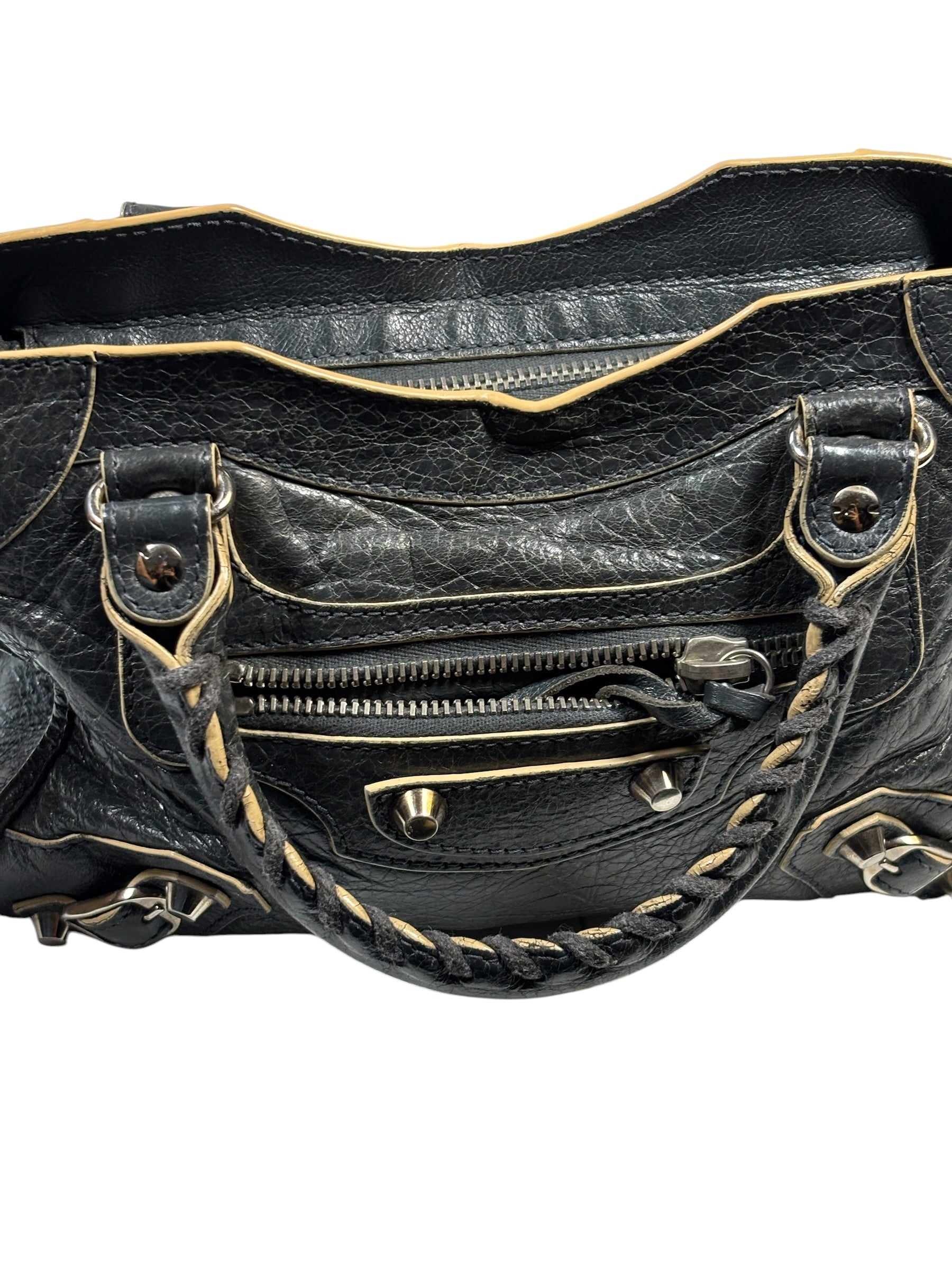 Balenciaga Charcoal Le City Small Two-Way Bag