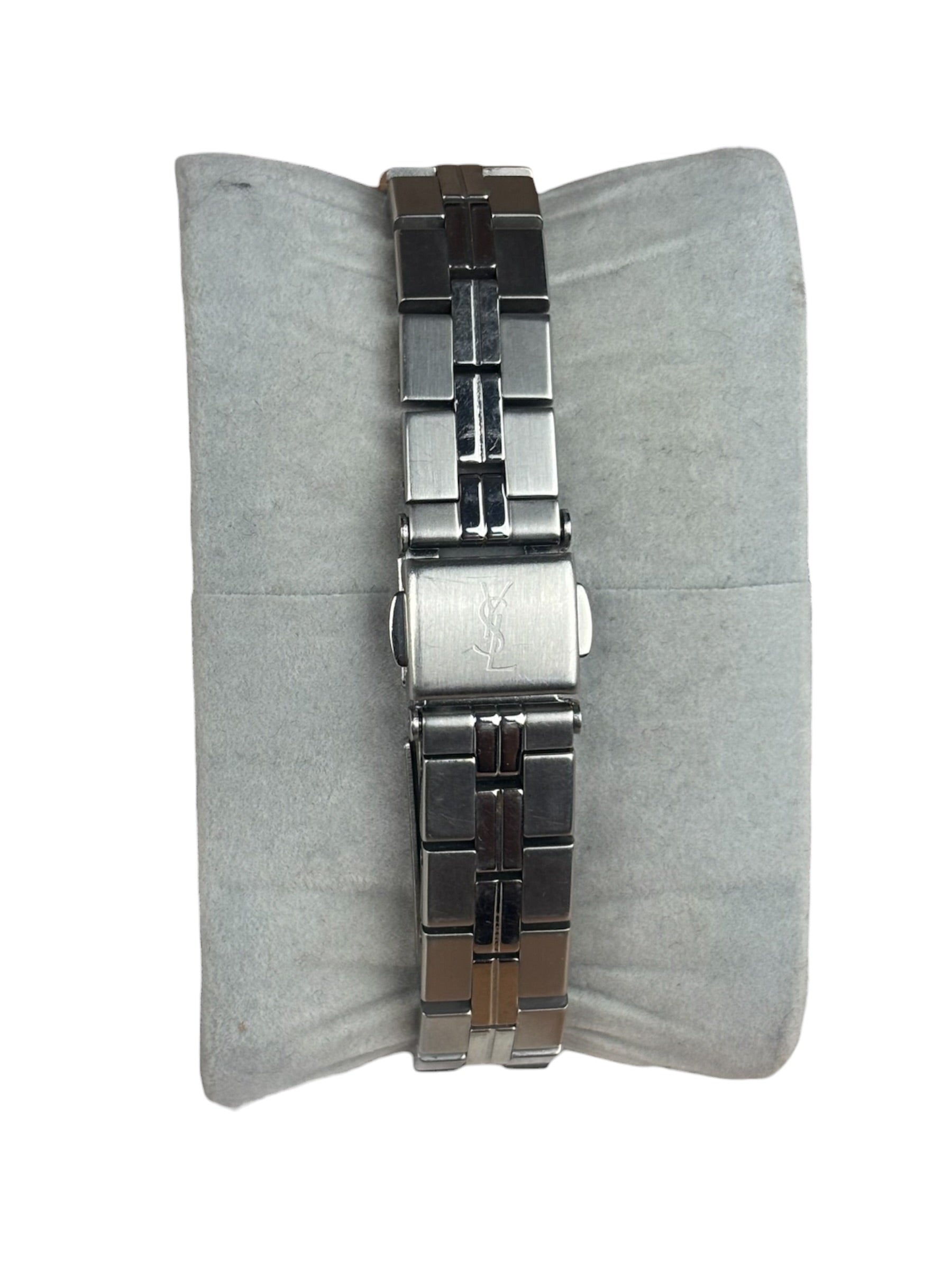 YSL Blue Circle Dial Stainless Band