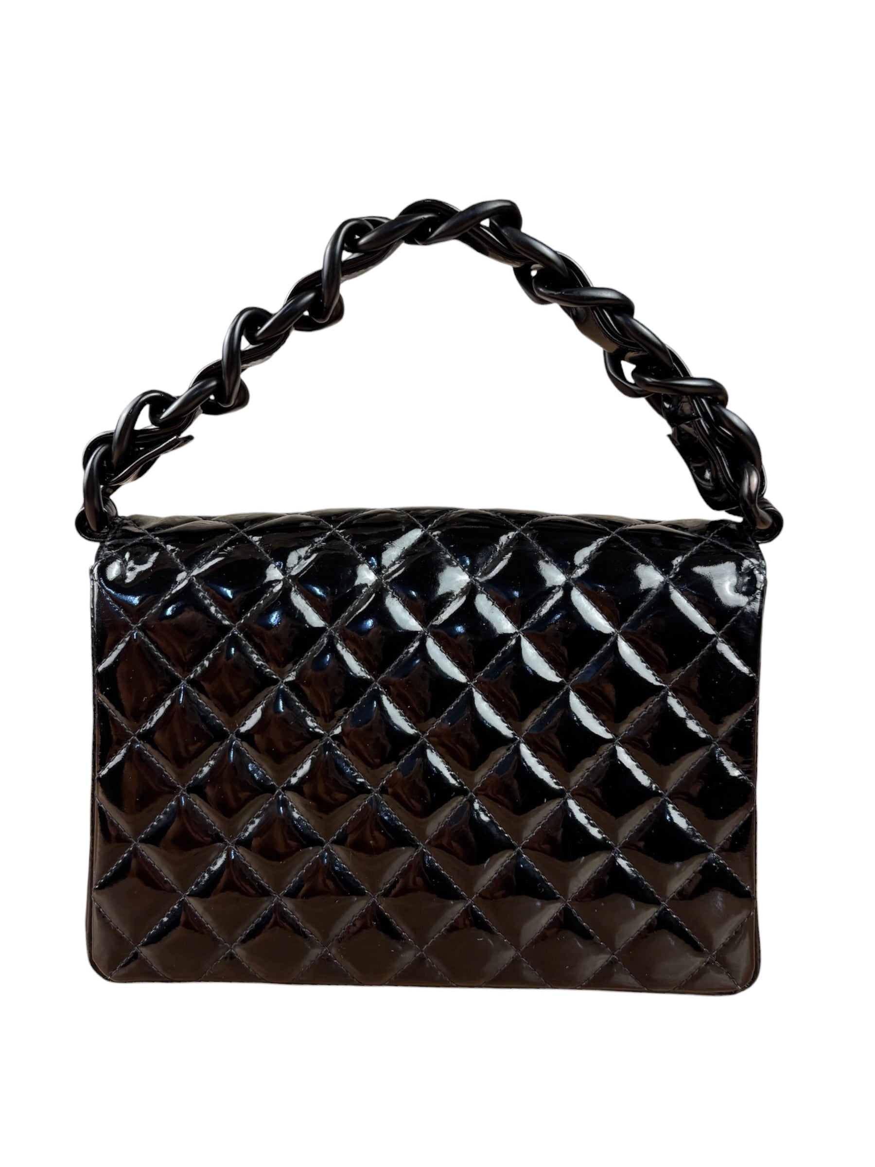 Chanel Vintage Black Quilted Leather Flap Bag 1996