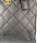Chanel Black Leather Wild Stitch Tote Bag 2002