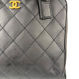Chanel Black Leather Wild Stitch Tote Bag 2002