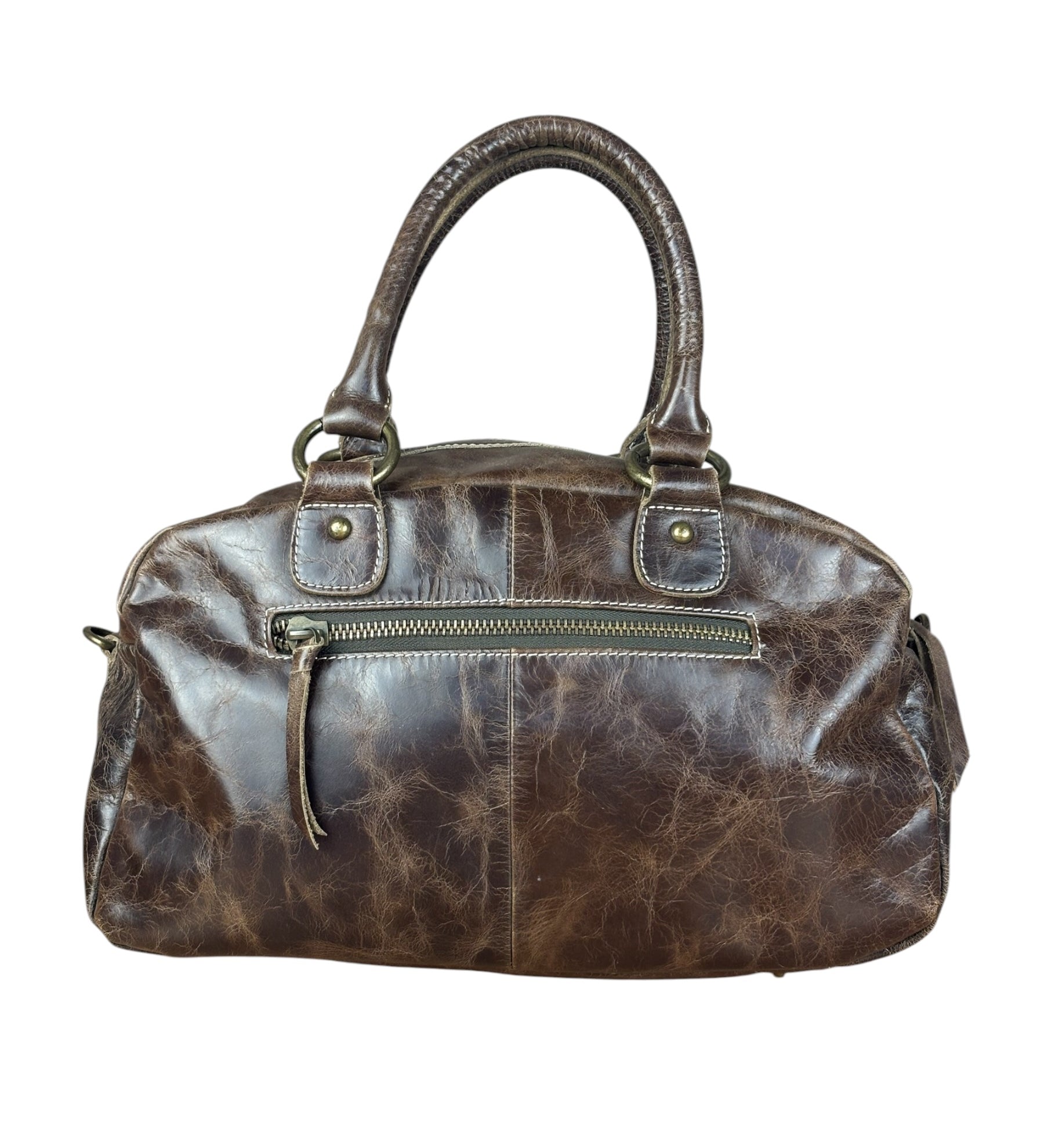 Balenciaga Vintage Brown Leather Moto Handbag