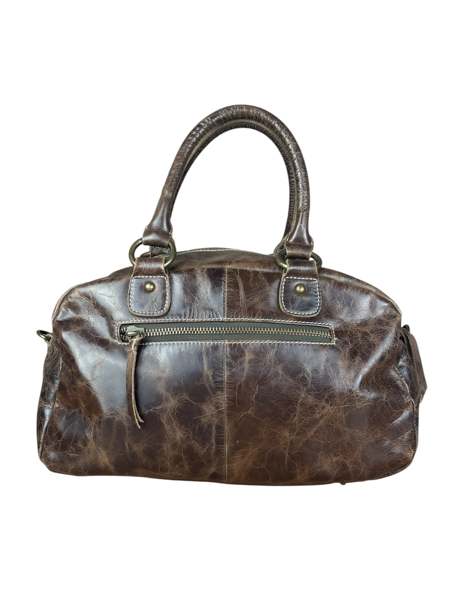 Balenciaga Vintage Brown Leather Moto Handbag
