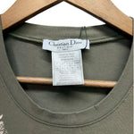 Christian Dior Green Short-Sleeve Diamonds/Pearls Studded T-Shirt