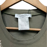 Christian Dior Green Short-Sleeve Diamonds/Pearls Studded T-Shirt