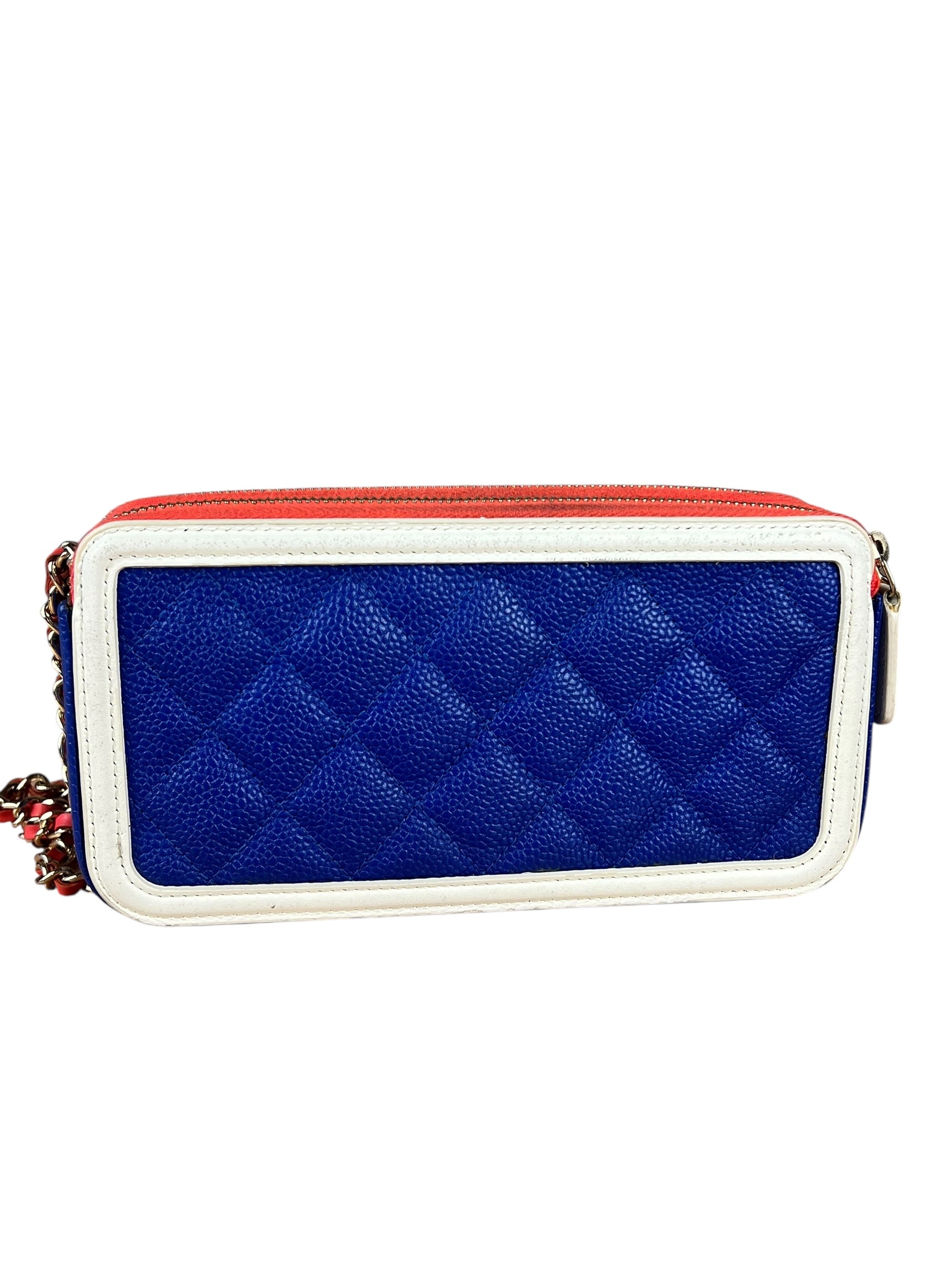 Chanel 2019 Caviar Quilted CC Filigree Clutch on Chain