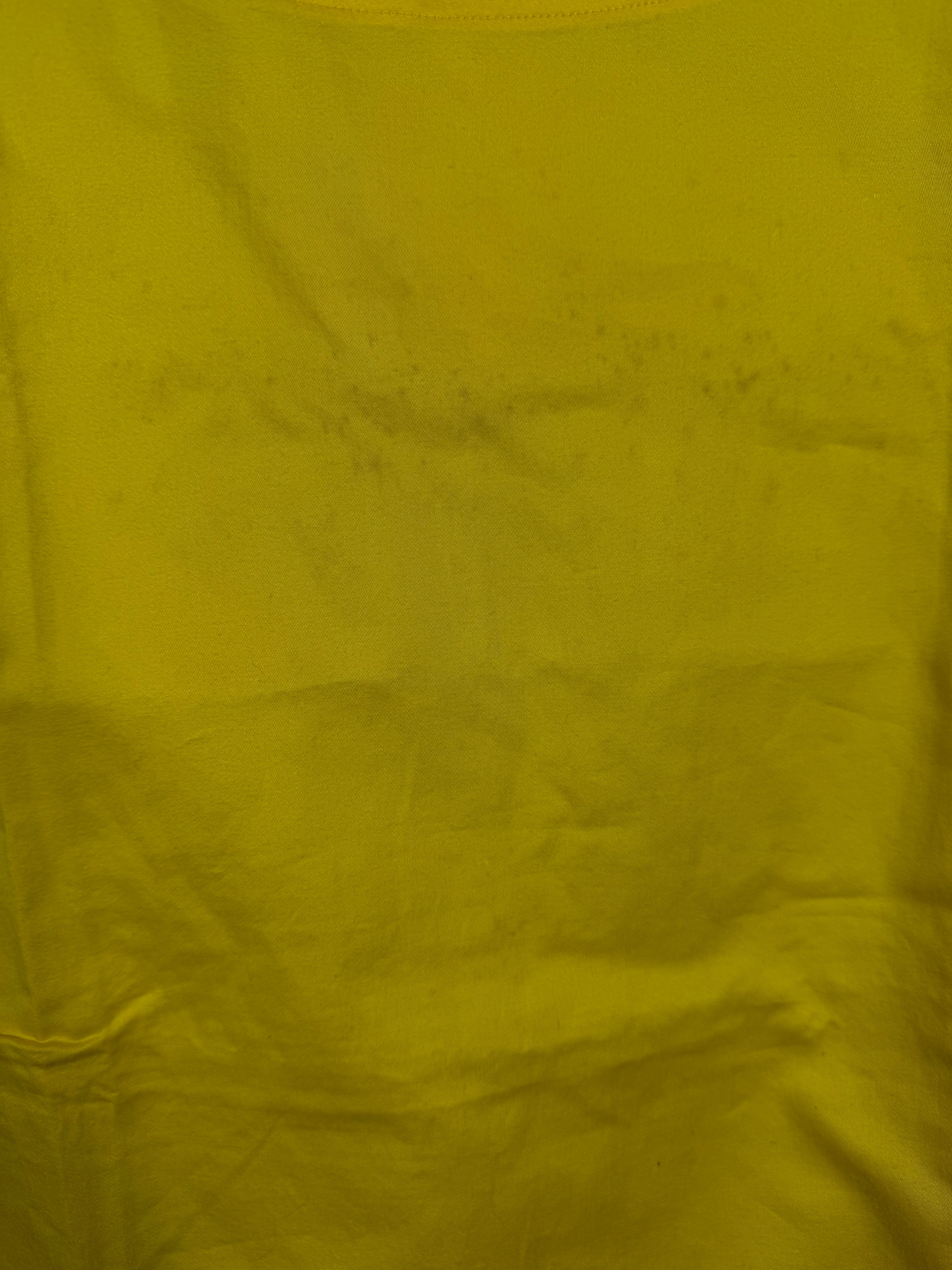 Yves Saint Laurent Padded Short Sleeve Yellow Top