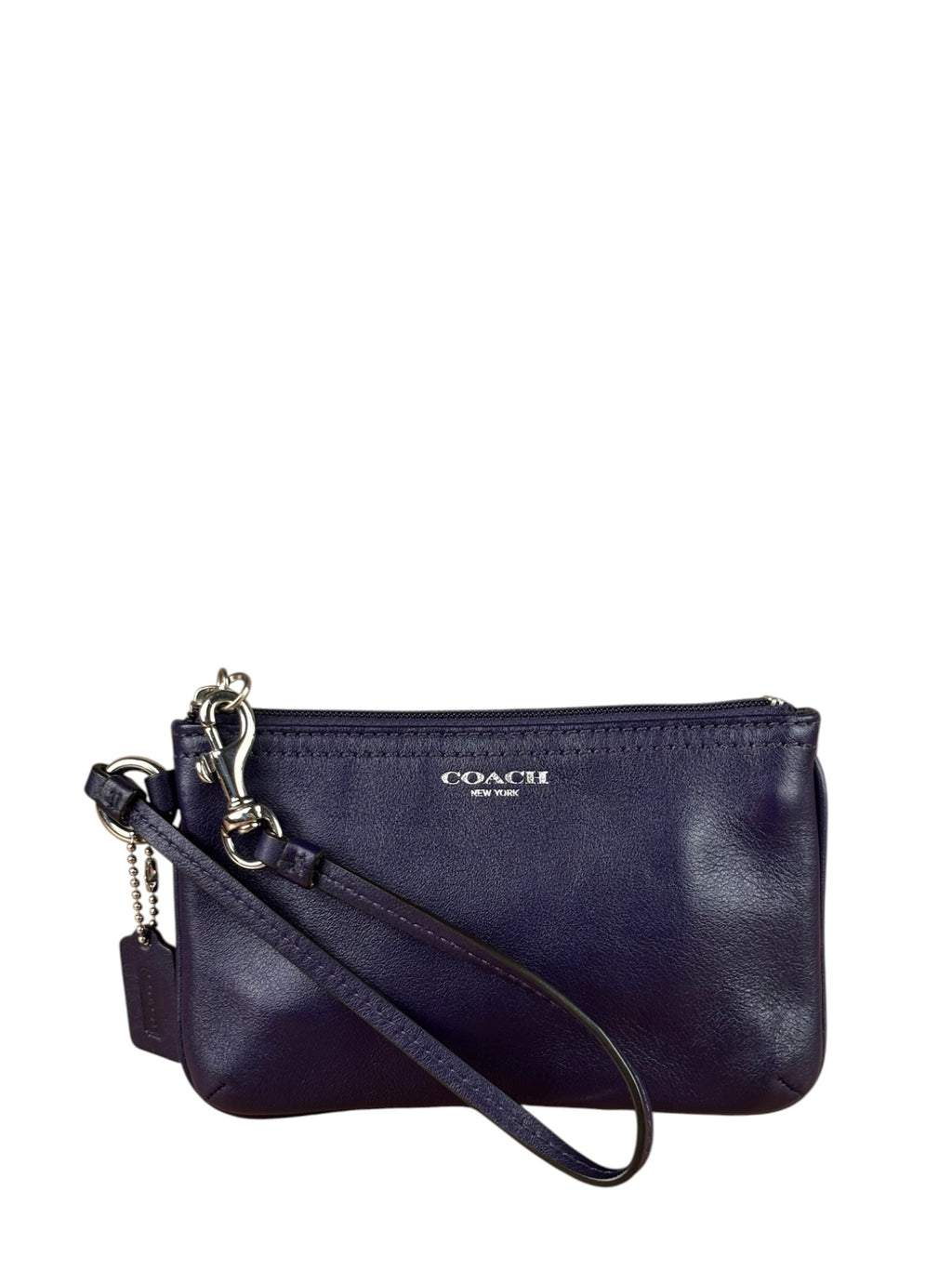 Coach Purple Smooth Leather Wristlet