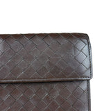 Bottega Veneta Vintage Brown Intrecciato Long Wallet