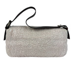 Fendi Leather-Trimmed Beaded Baguette Light Pink