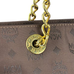 MCM Brown Nylon/Leather Visetos Monogram Shoulder/Tote Bag