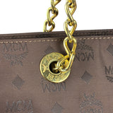 MCM Brown Nylon/Leather Visetos Monogram Shoulder/Tote Bag