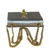 Yves Saint Laurent Metallic Silver Leather Kate Small Tassel Shoulder Bag