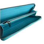 Tiffany & Co Blue Gradient Leather Long Zippy Wallet