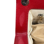 Chanel Red Caviar Quilted Frame Clutch 2012