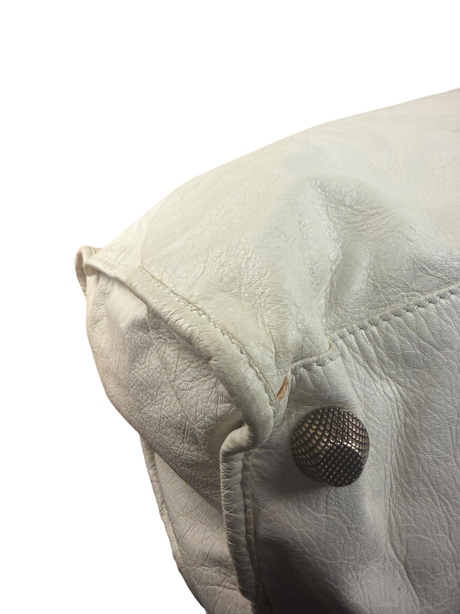 Balenciaga White Leather Giant 21 City Shoulder Bag