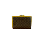 Celine Vintage Brown Macadam Bifold Kisslock Wallet