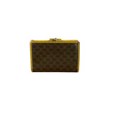 Celine Vintage Brown Macadam Bifold Kisslock Wallet