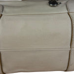Celine Vintage Ivory Leather Boogie Handbag