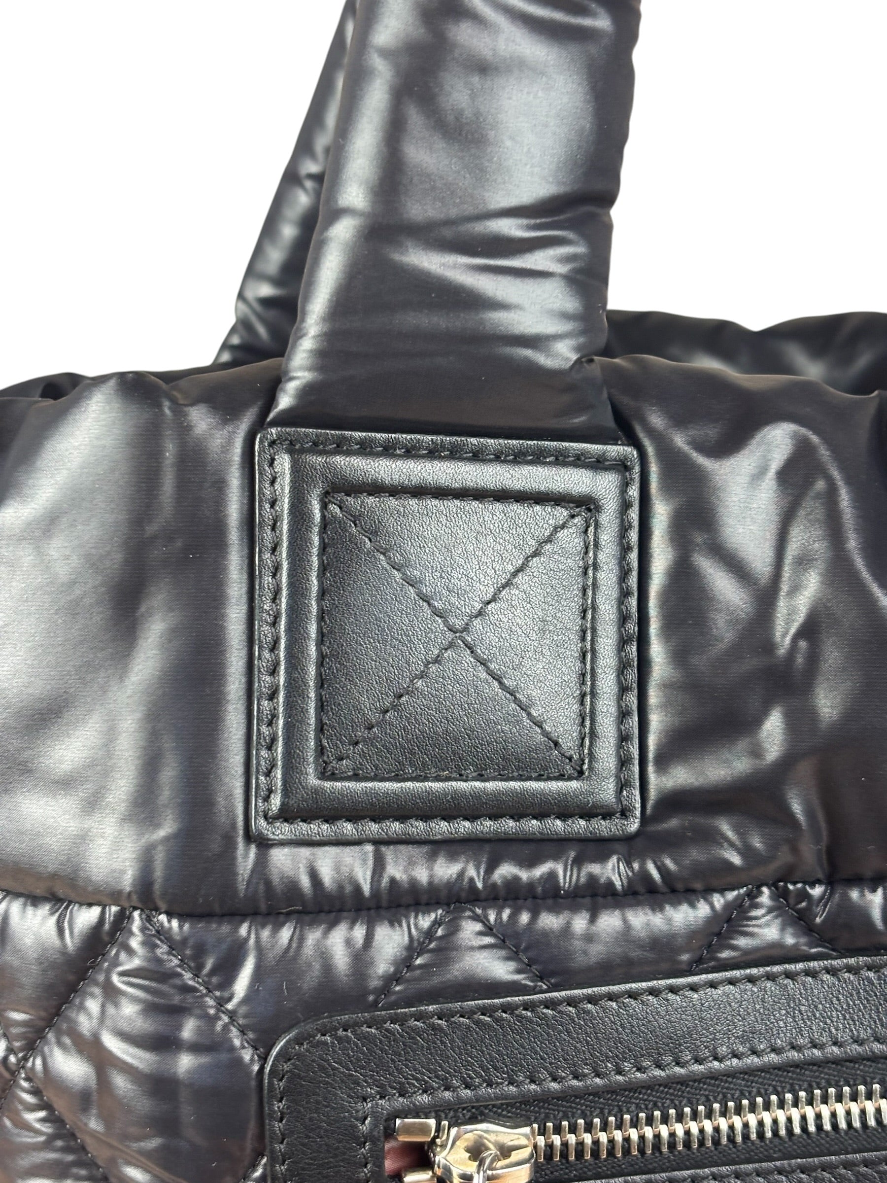 Chanel Black Quilted Nylon Coco Cocoon Puffer Tote Bag 2011