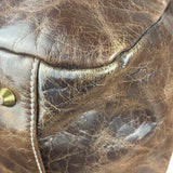 Balenciaga Vintage Brown Leather Moto Handbag