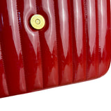 Saint Laurent Red Patent Vicky Chain Flap Bag