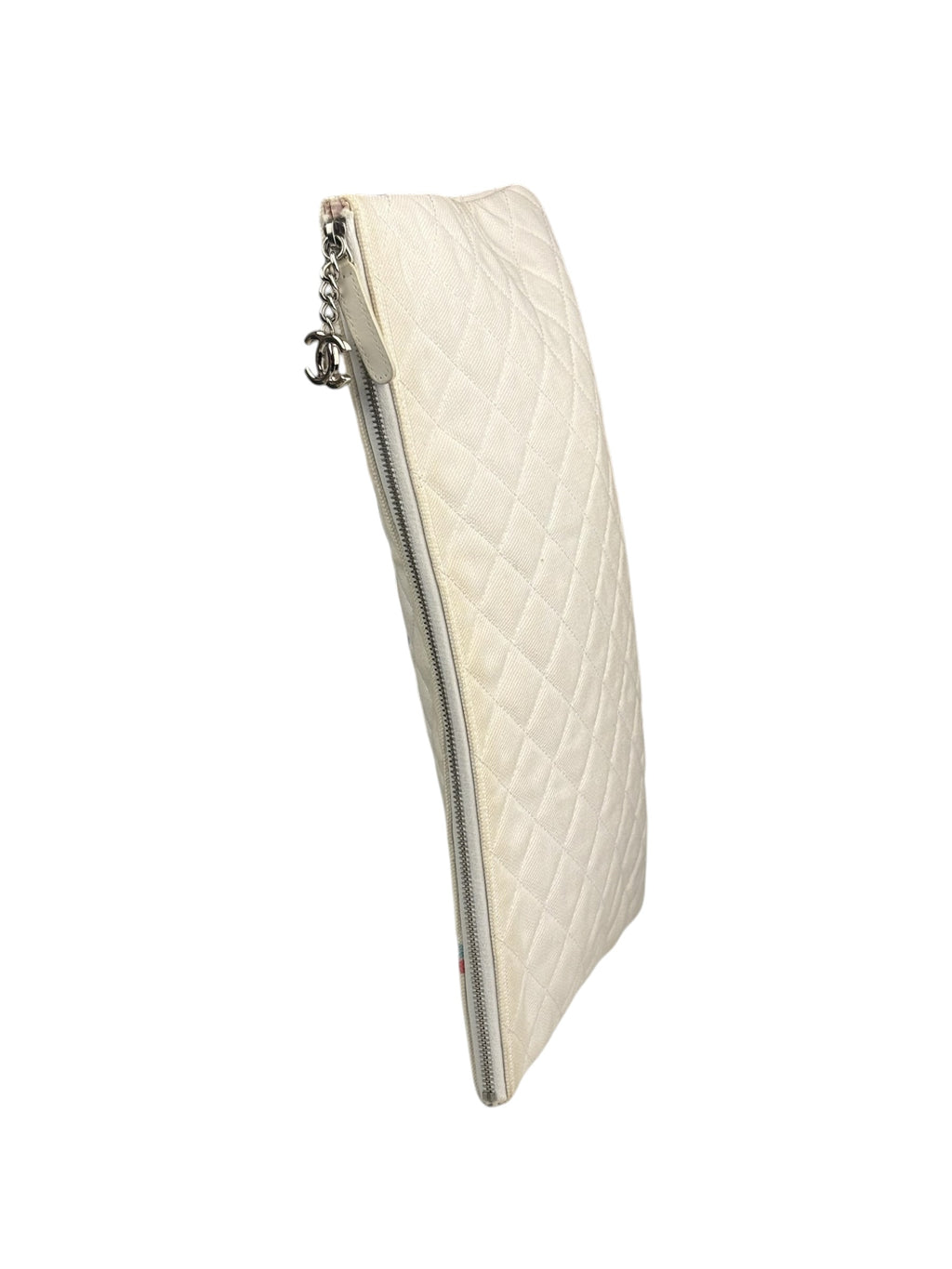 Chanel White Cloth Caviar Quilted Viva Coco Cuba Libre O-Case 2016