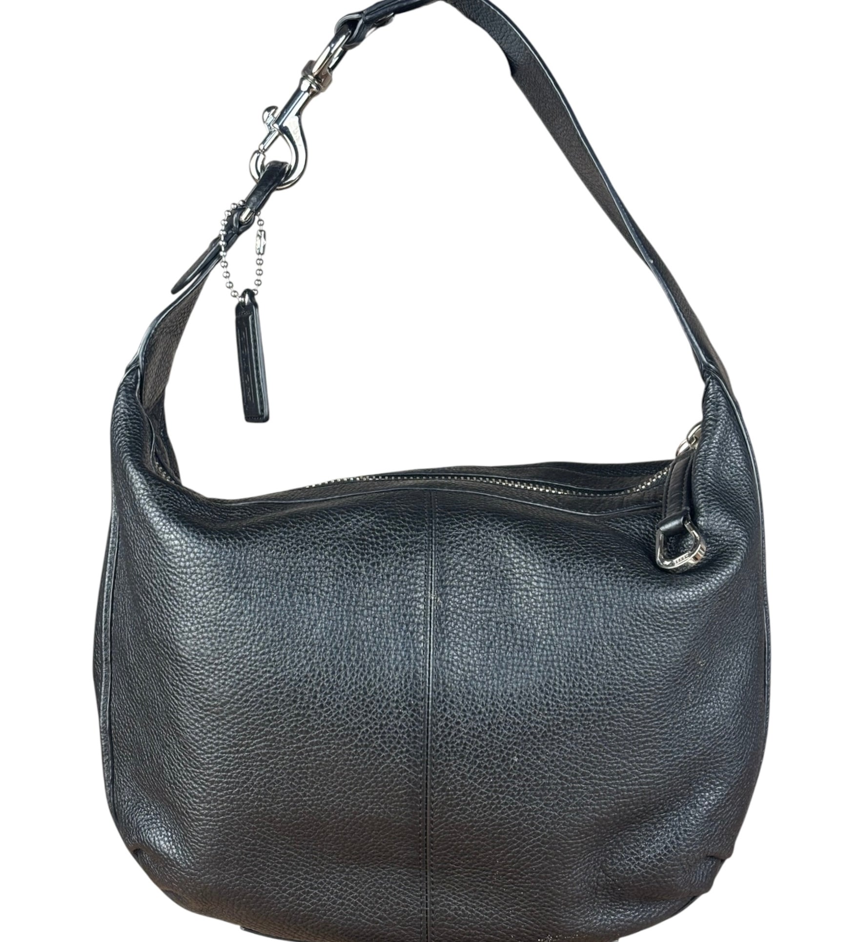 Coach Black Leather Hobo Shoulder Bag