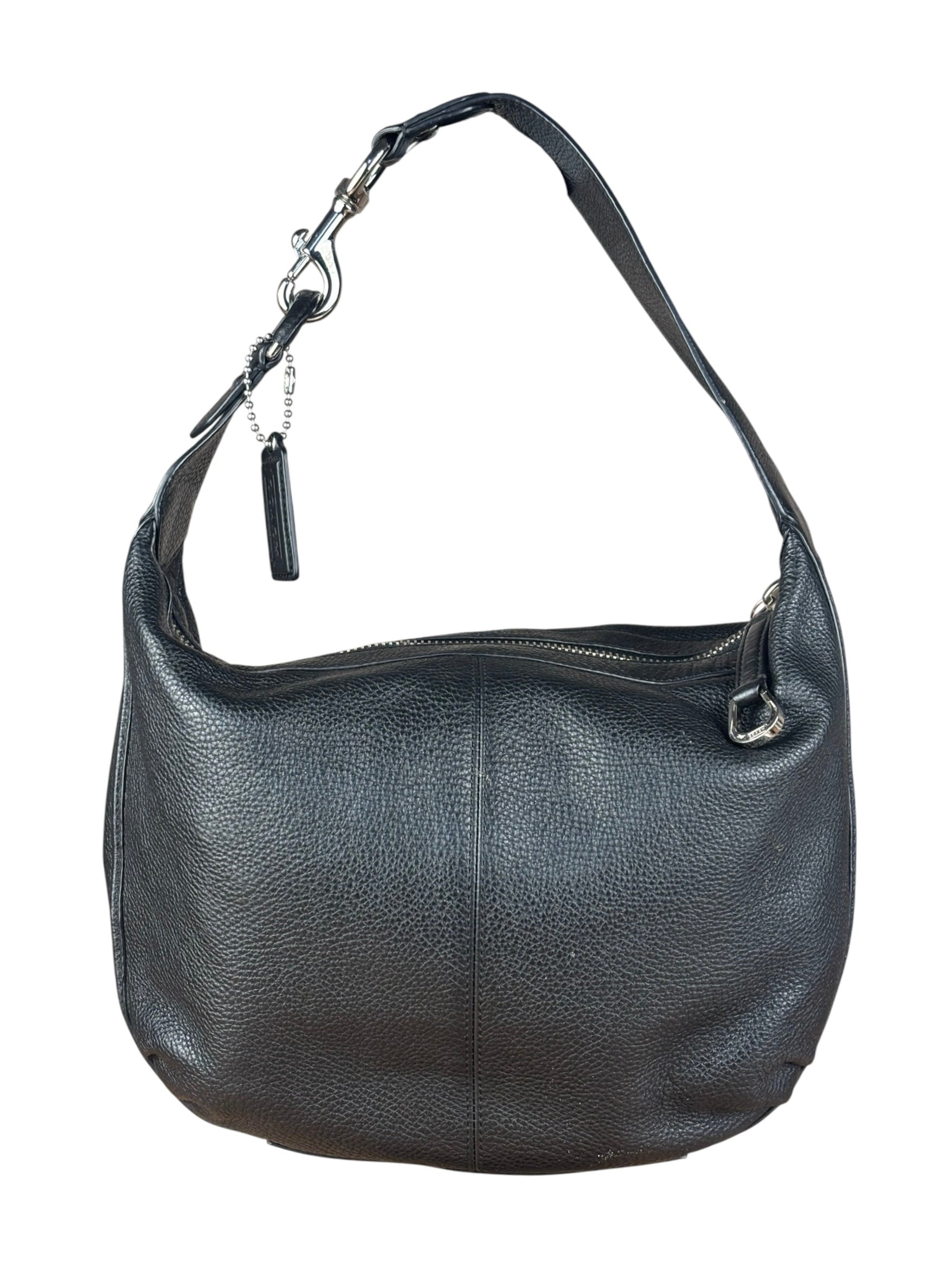 Coach Black Leather Hobo Shoulder Bag