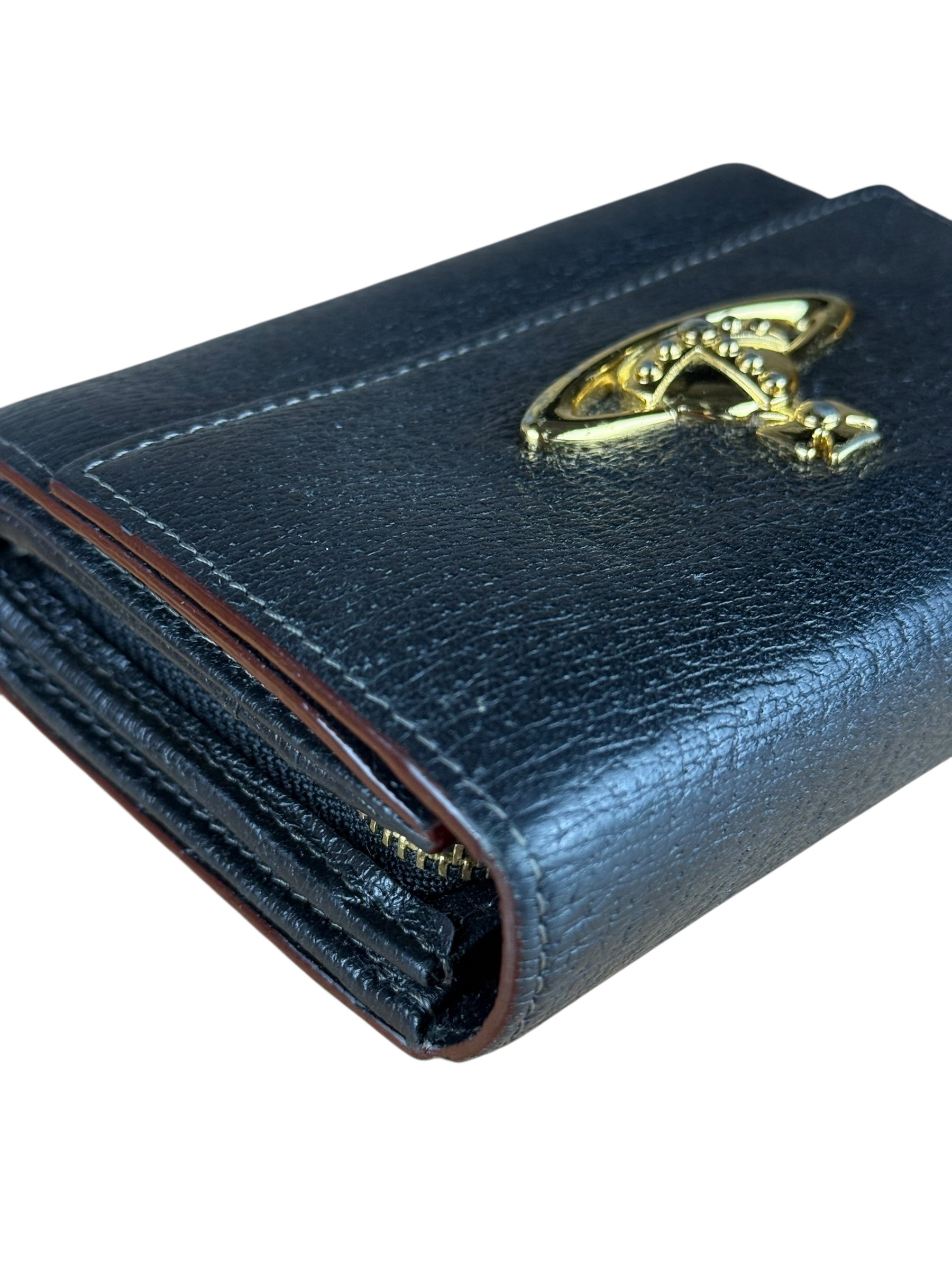 Vivienne Westwood Leather Orb Emblem Wallet