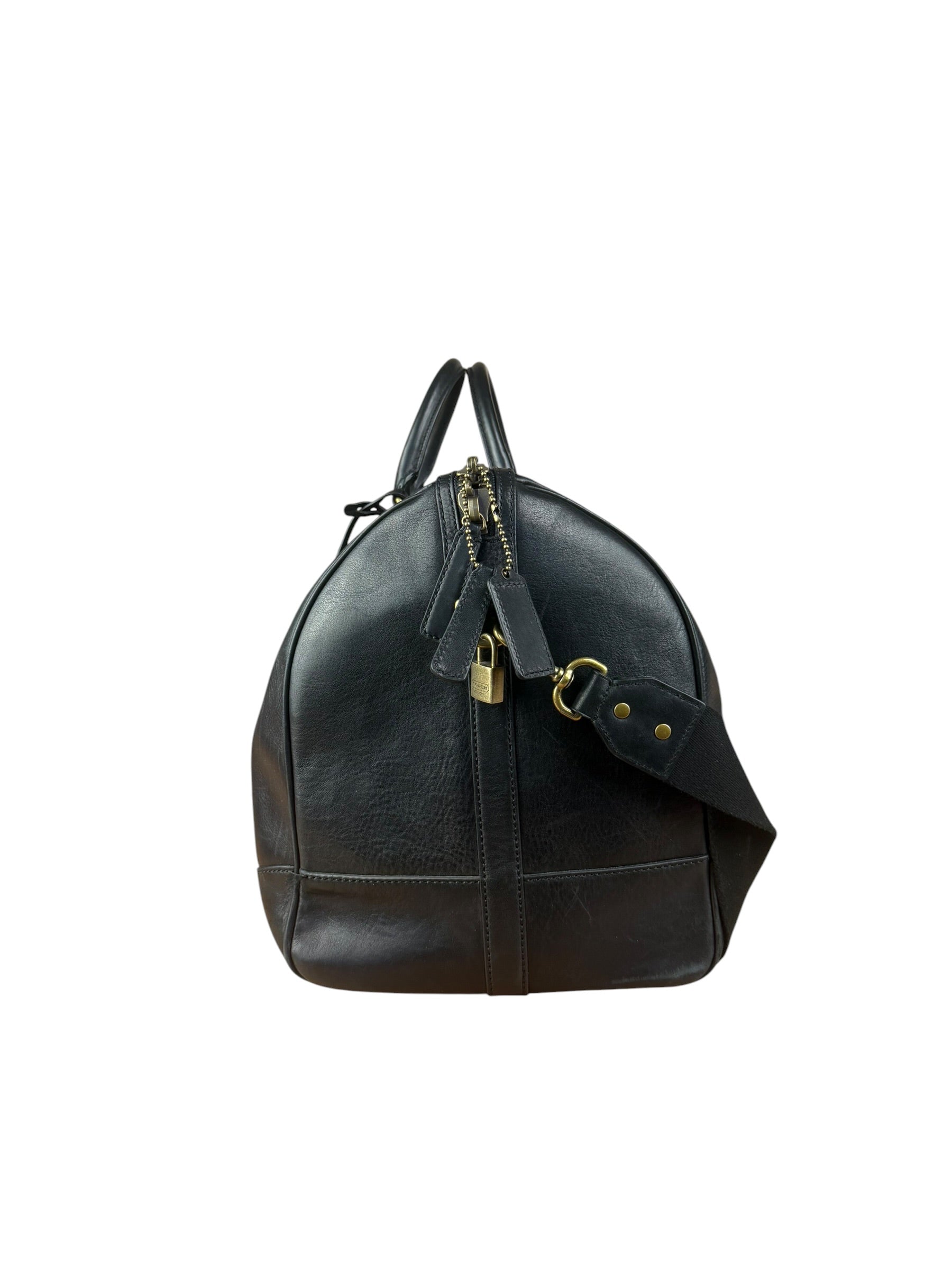 Coach Black Leather Large Duffle