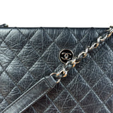 Chanel Black Quilted Leather Uniform Chain Crossbody 2018