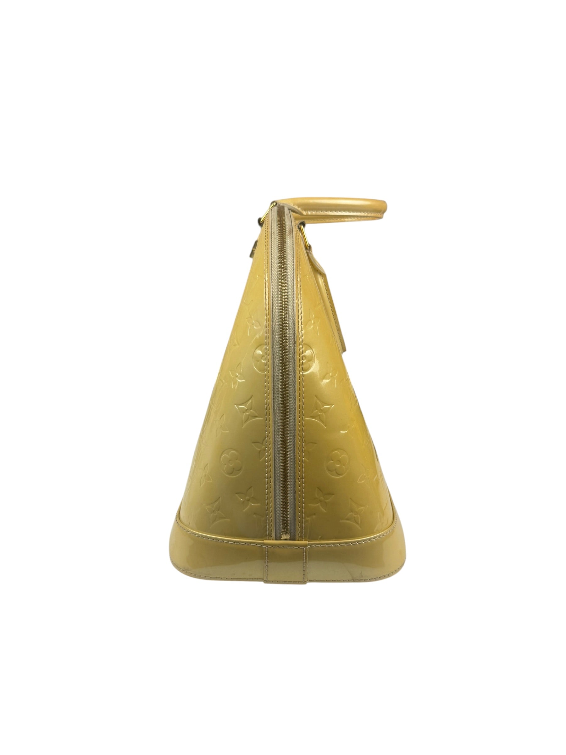 Louis Vuitton Yellow Monogram Vernis Alma Handbag