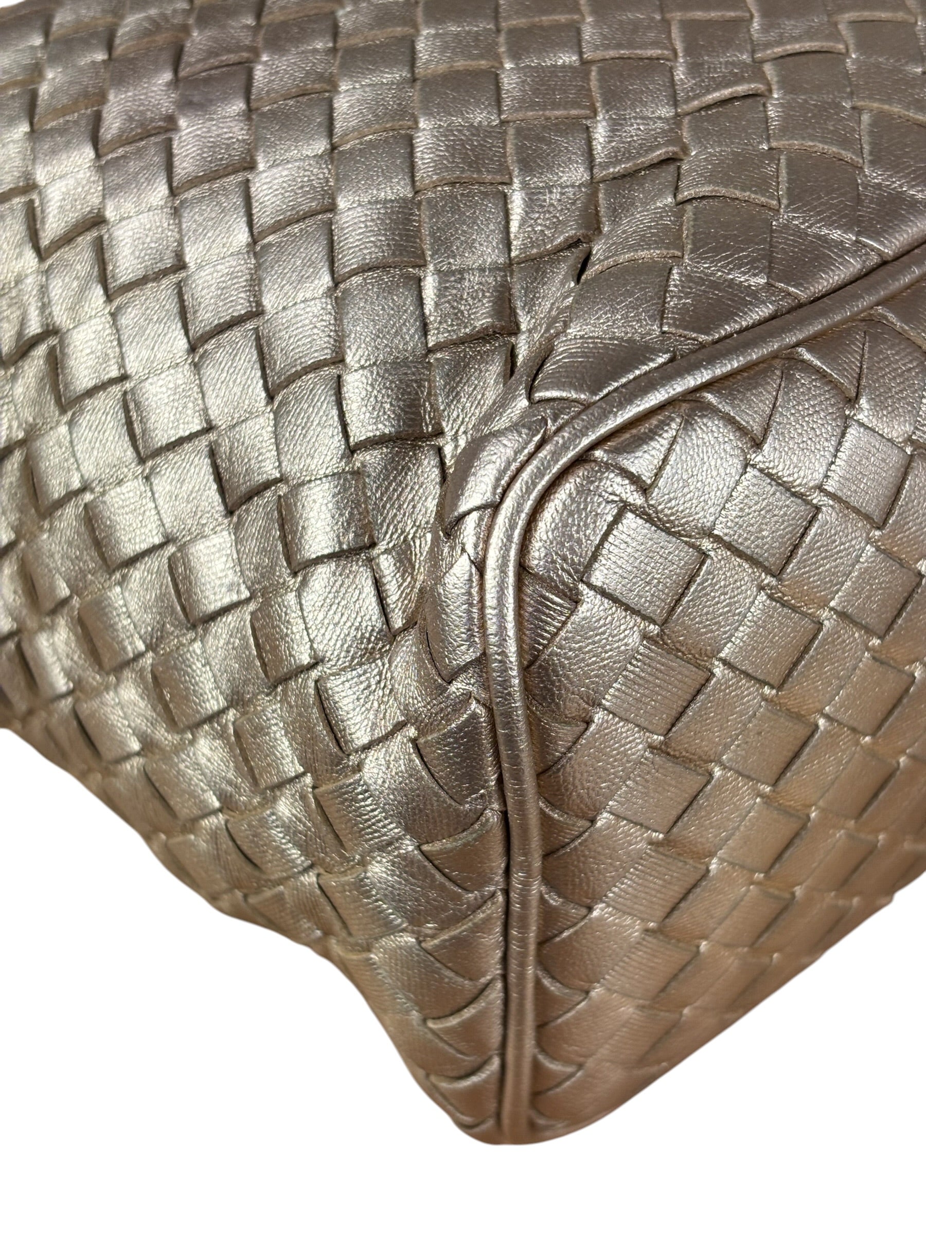 Bottega Veneta Metallic Intrecciato Ciambrino Shoulder Bag