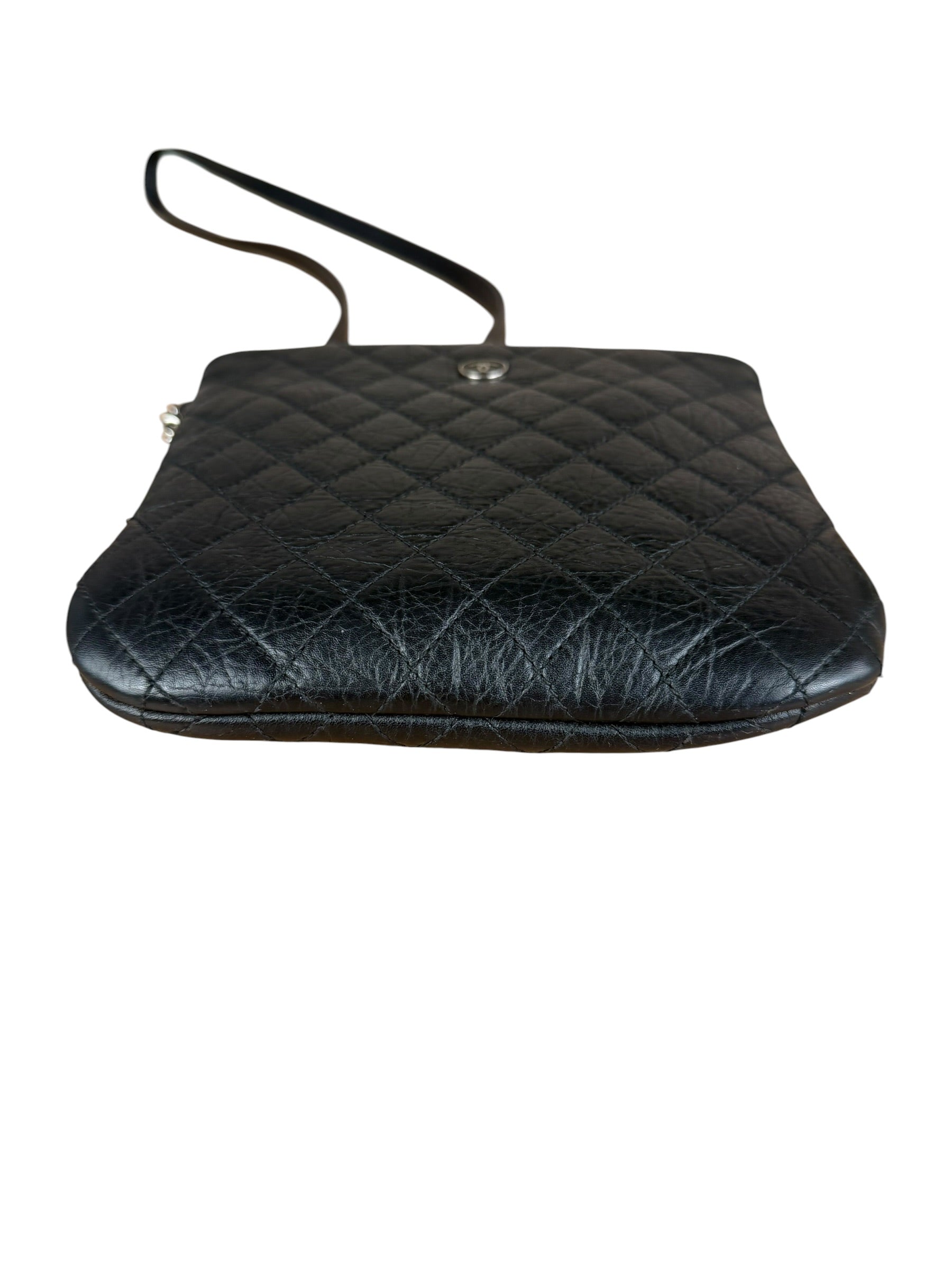 Chanel Black Quilted Leather Uniform Chain Crossbody 2018
