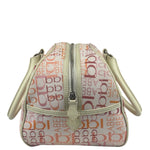 Burberry Blue Label Pink Multi Logo Bowler Bag